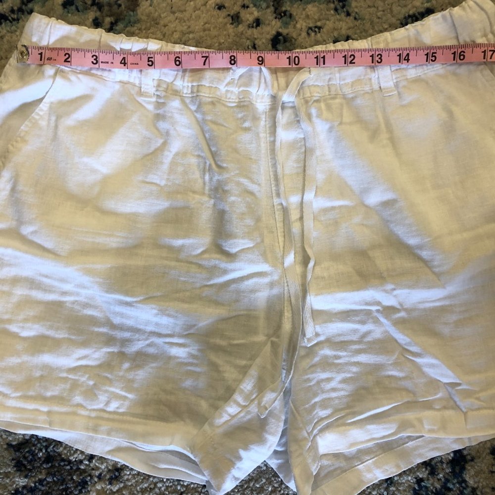 White Linen Shorts